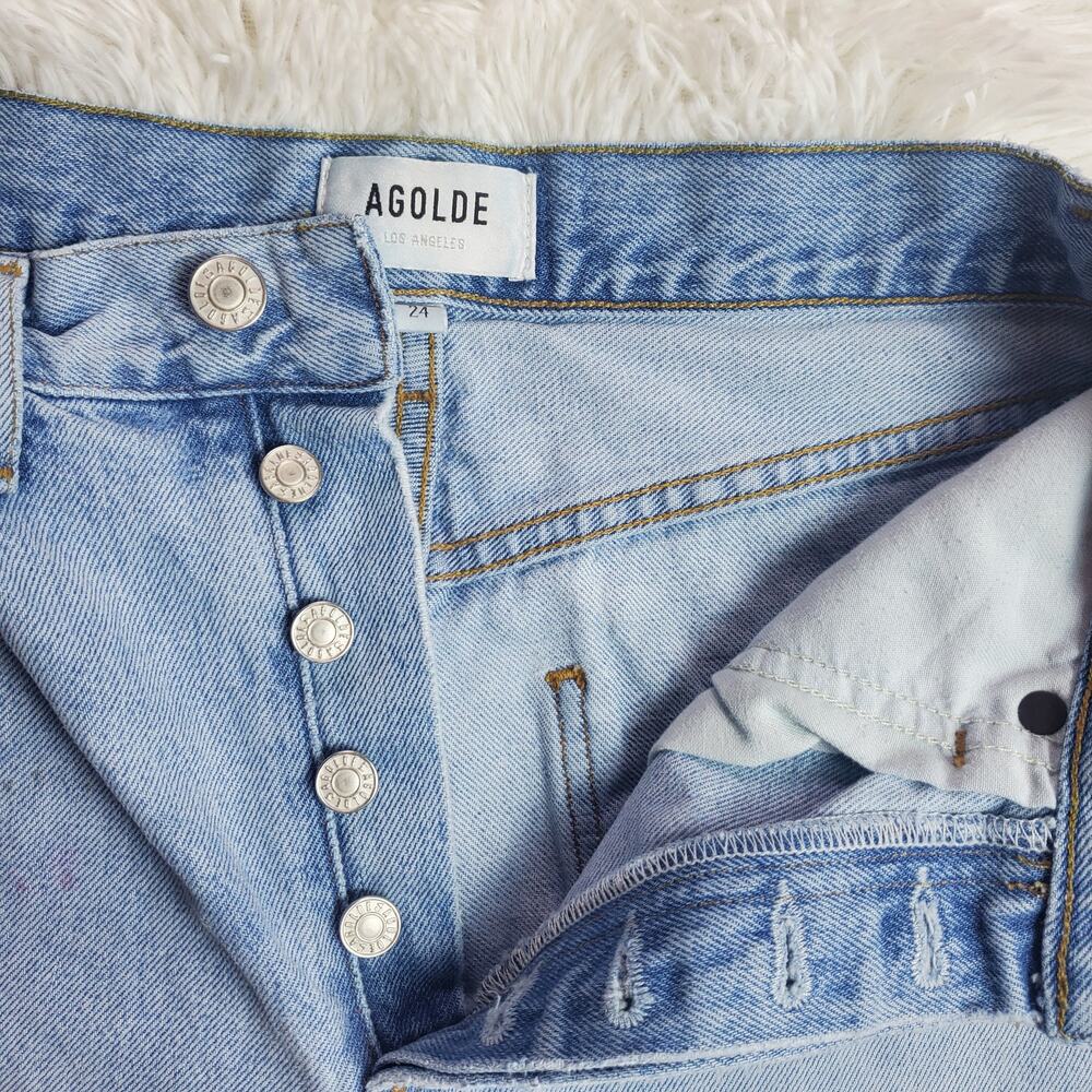 AGOLDE Riley High Rise Straight Crop Jeans 24 / 0 - Picture 5 of 9